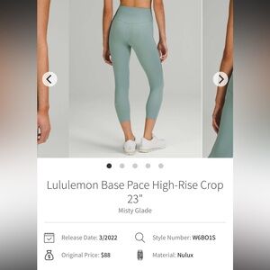 lululemon athletica Misty Glade Cropped Leggings